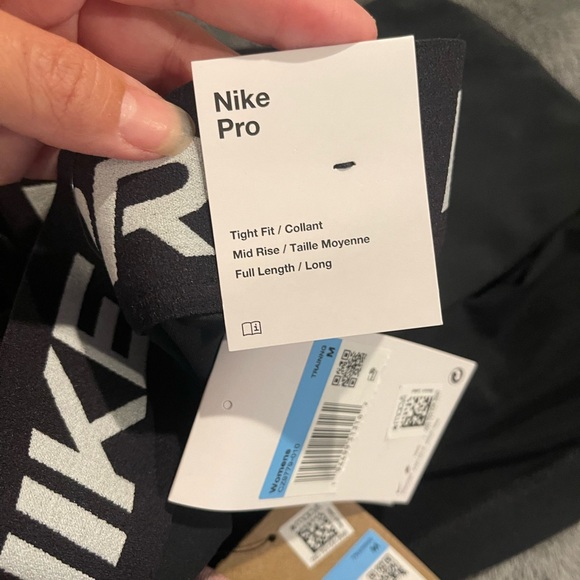 NEW Nike Pro Women's Mid-Rise Mesh-Paneled Leggings Training - Picture 2 of 9